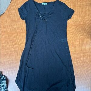 Black Lace-Up Dress